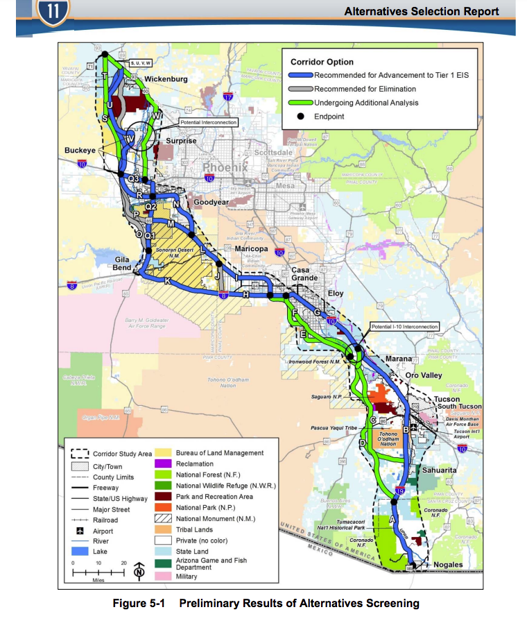 ADOT releases report on possible routes for I-11 | Area News ...