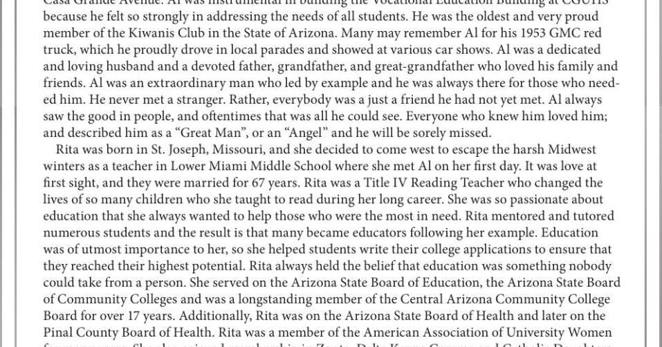 Rita Marie Nader and Alex N. Nader Obituaries