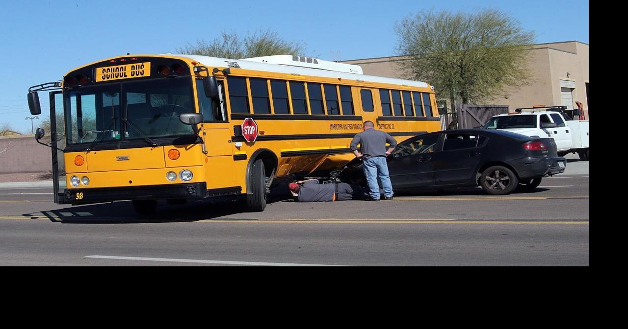 Car collides with Maricopa school bus, car driver transported | News ...