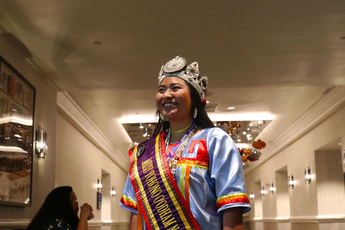 Miss Tohono O #39 Odham says tribal life federal government interconnected
