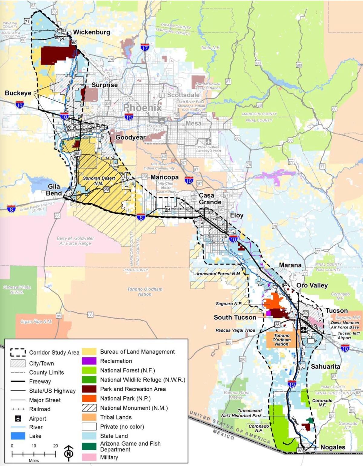 State Commits 155m In Funding To Proposed I 11 Area News Pinalcentral Com