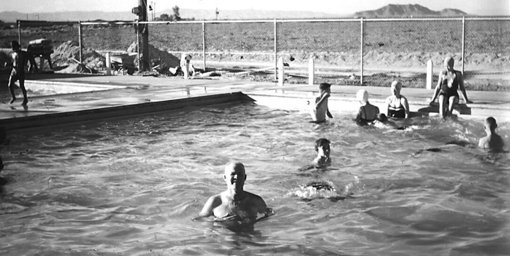 Families enjoying their time in the pool