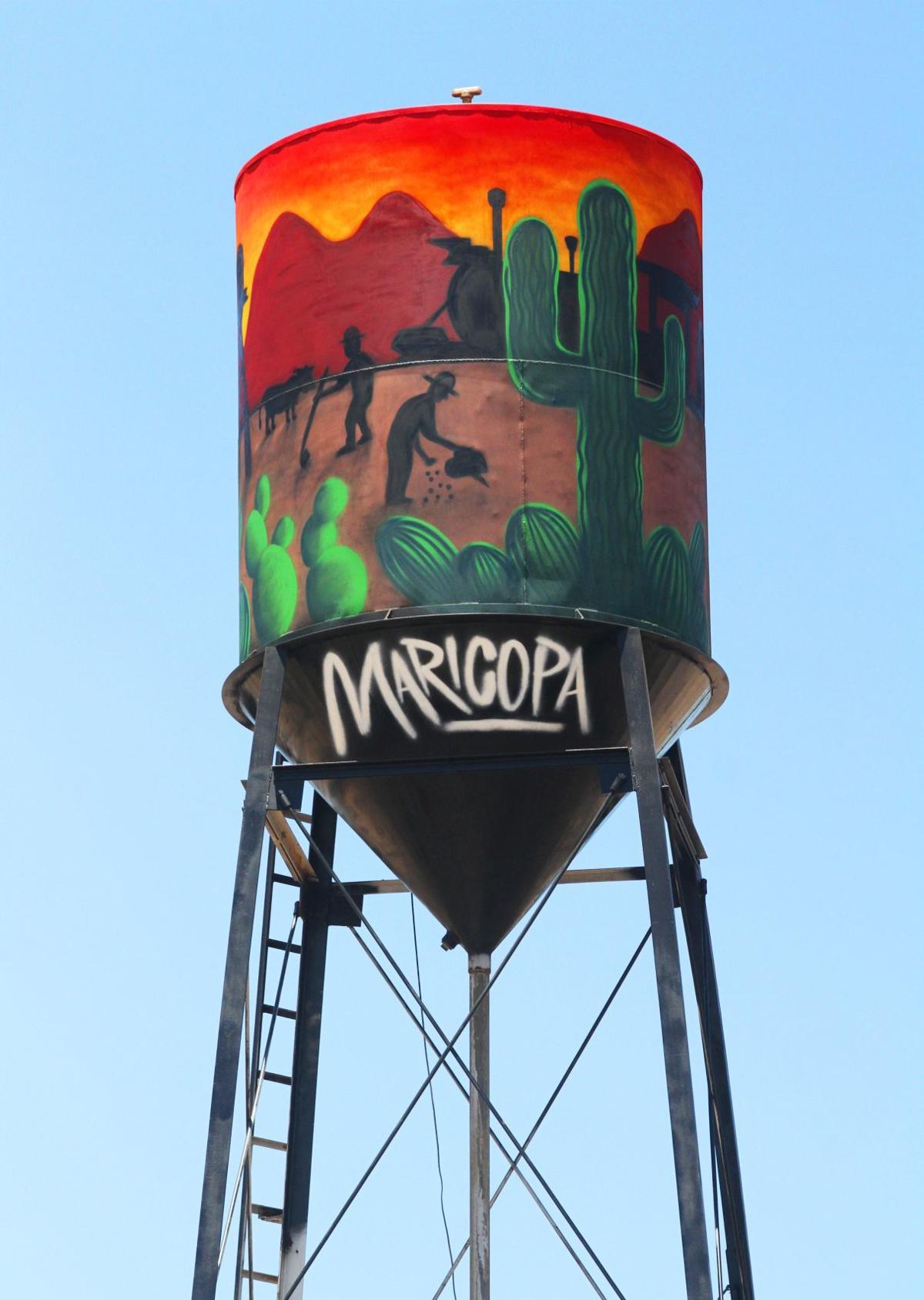 Maricopa water tower given fresh coat of paint | News | pinalcentral.com