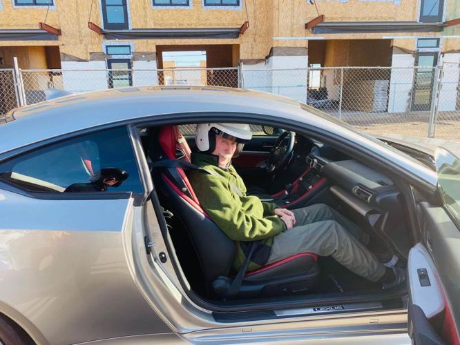 Leslie Martin in a Lexus at APEX