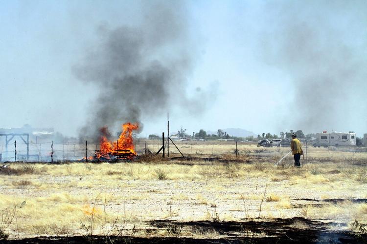Brush fire being contained