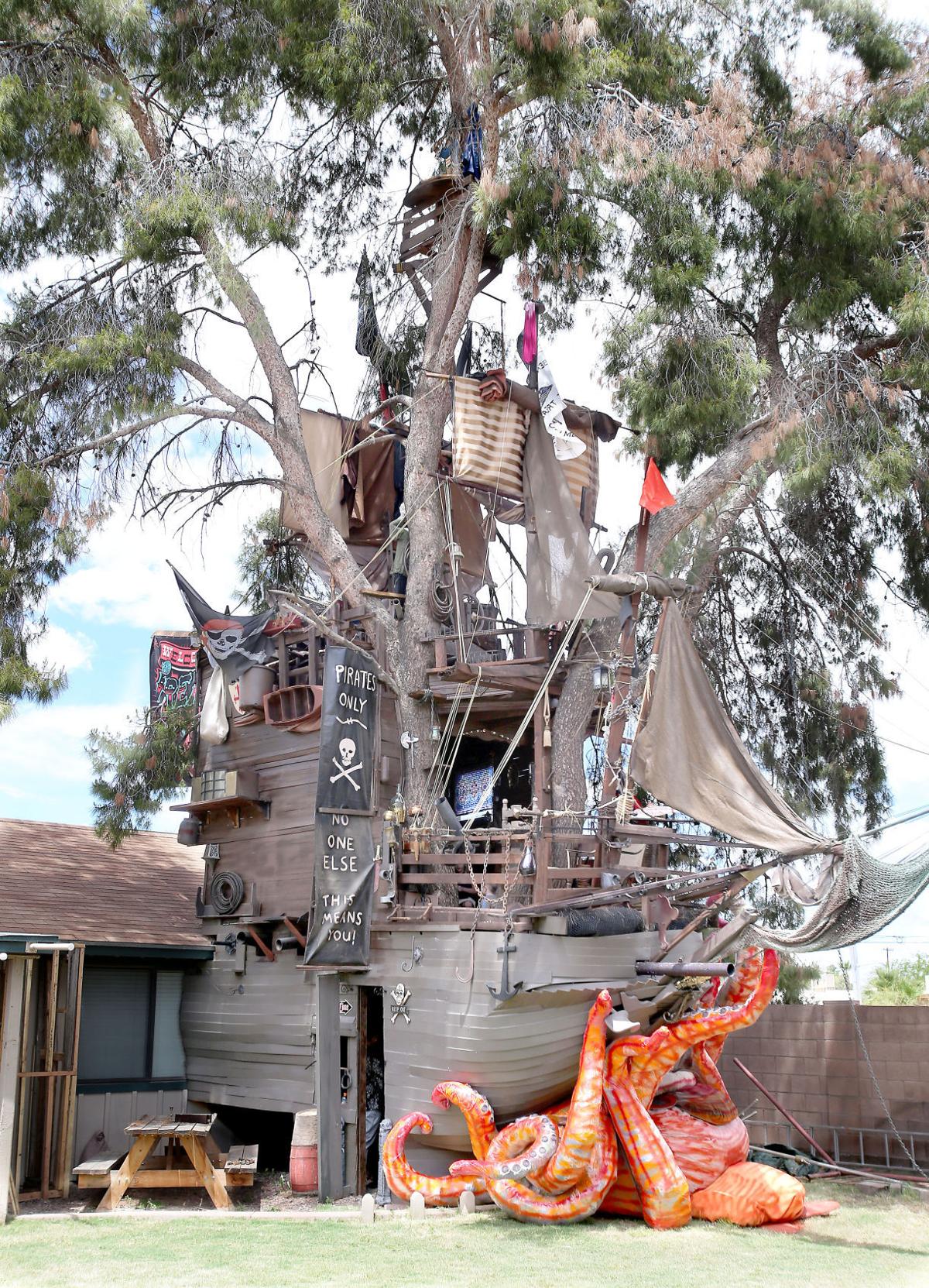 Cg Man Builds 3 Story Disney Like Pirate Ship In Yard Area News