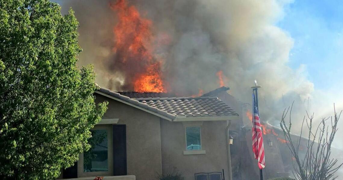 House fire burns 1 home in Eloy, stopped from spreading to nearby residences