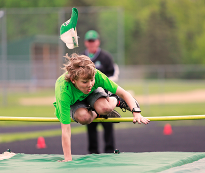 This young Dragon performed in the high jump competition