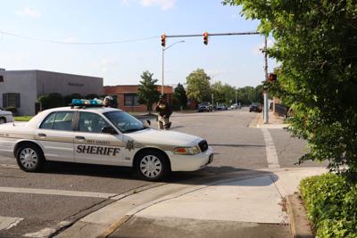 Sheriff car at the intersection in Greenville