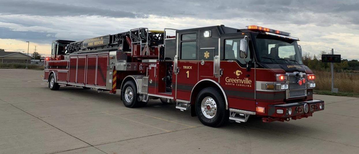 Greenville Fire/Rescue Conducts Training For New Tiller Fire Truck ...