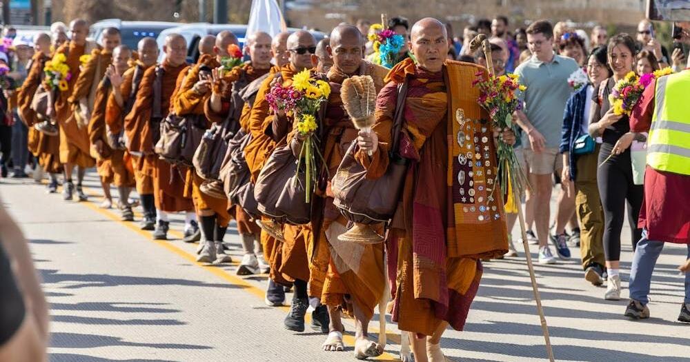 Buddhist monks on cross-country walk for peace expected in Charlotte soon