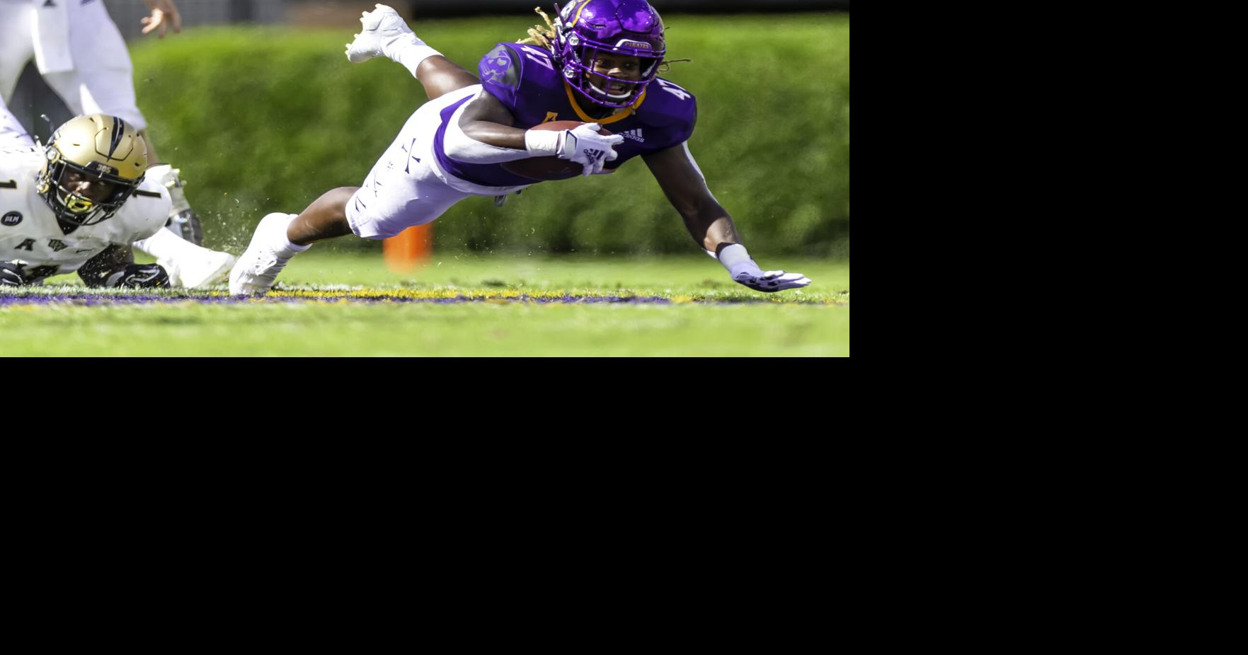 Freshman Rahjai Harris emerges as Pirates’ leading rusher The East