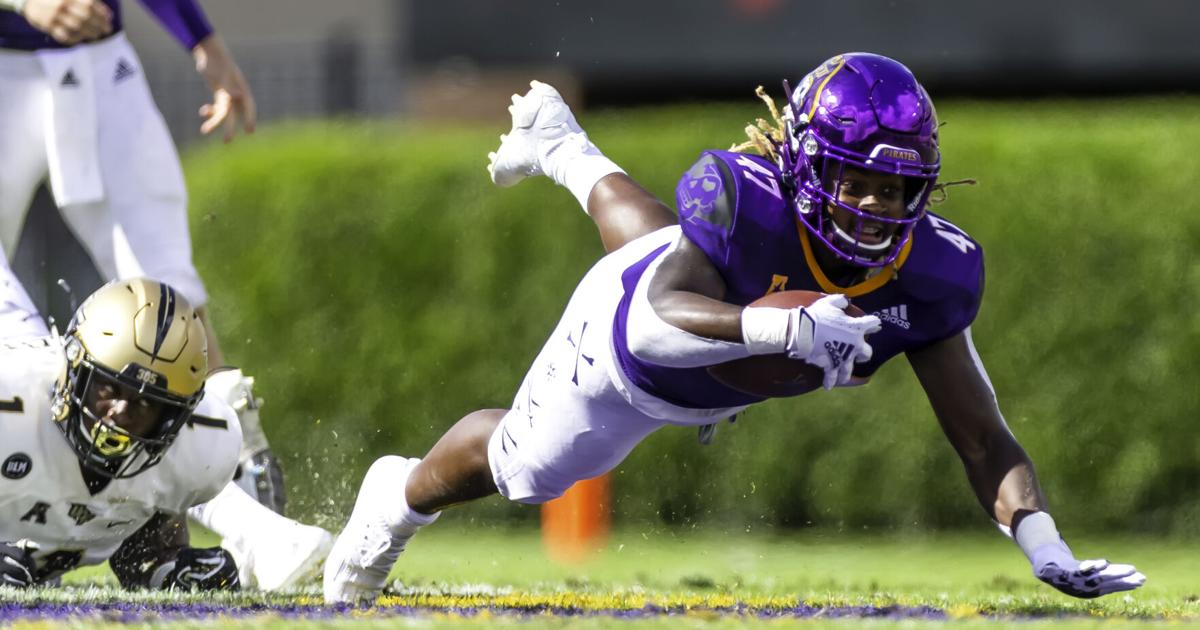 Freshman Rahjai Harris emerges as Pirates’ leading rusher The East