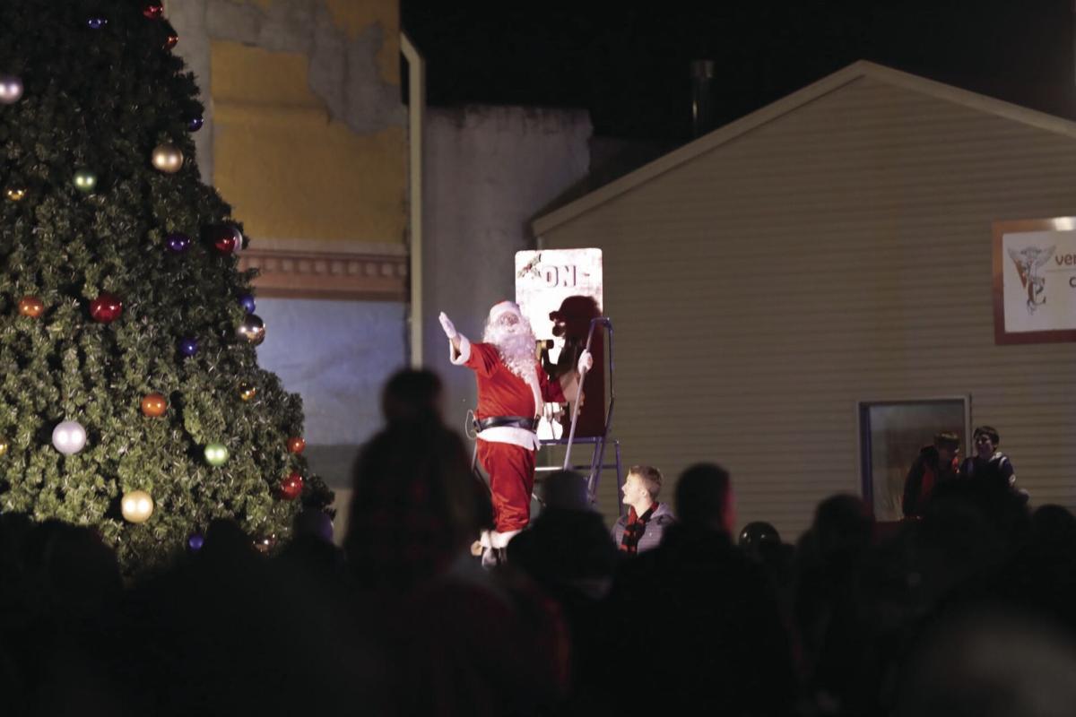 Santa Greets Crowd