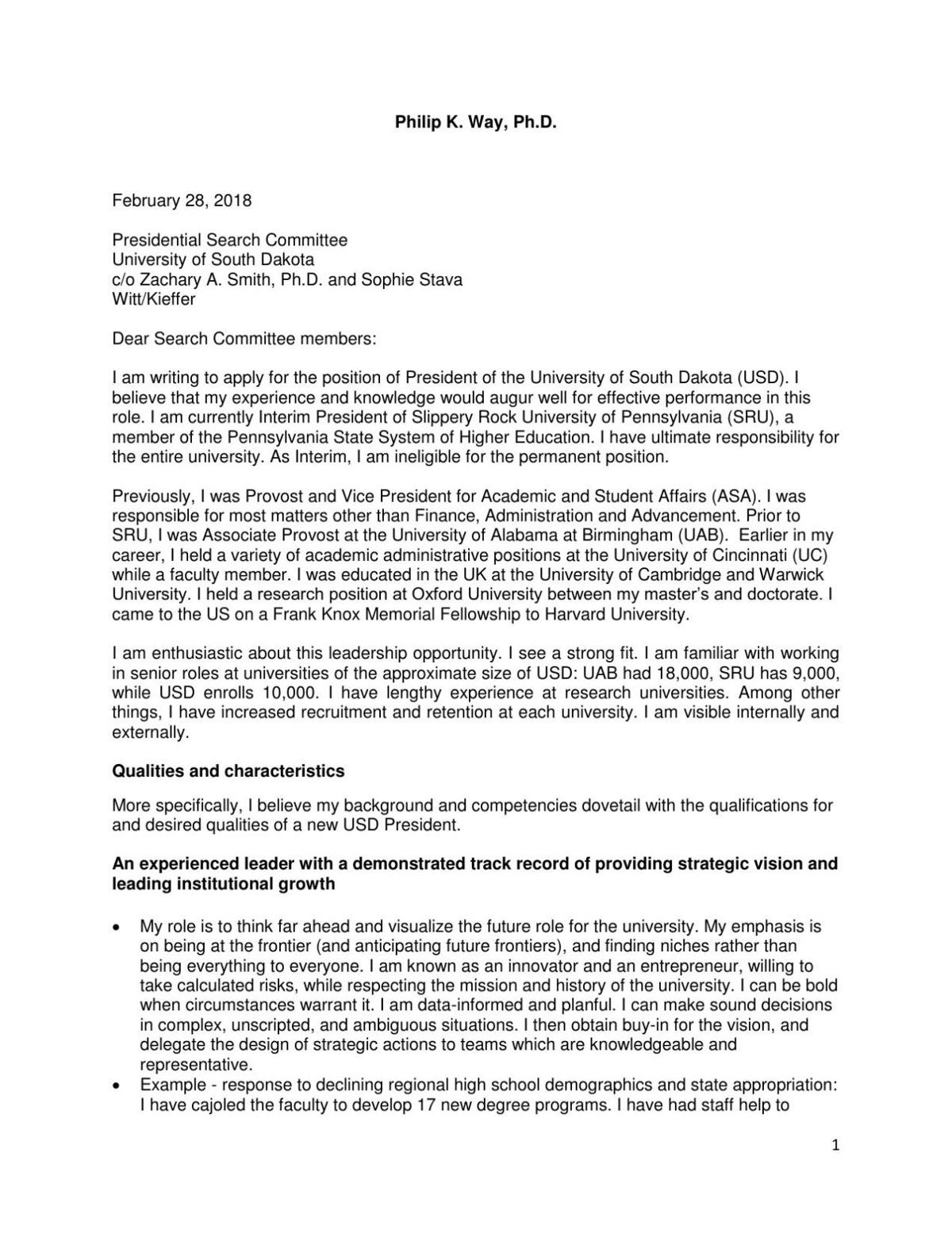 Application Letter Qualities