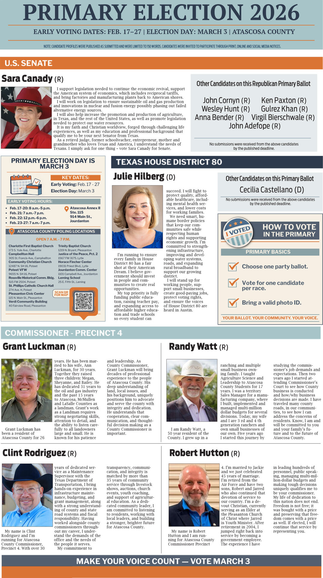 2026 Primary Election Guide | News | pleasantonexpress.com