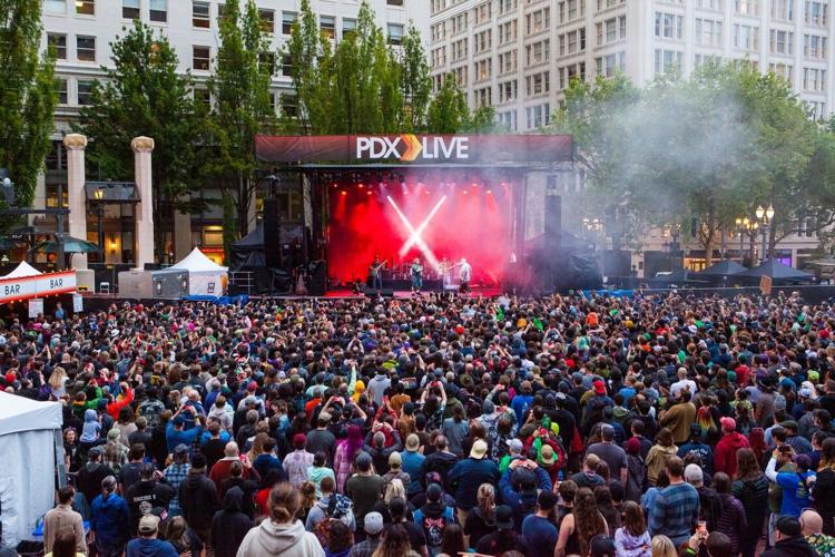 Portland's living room, Pioneer Courthouse Square, hosts another PDX