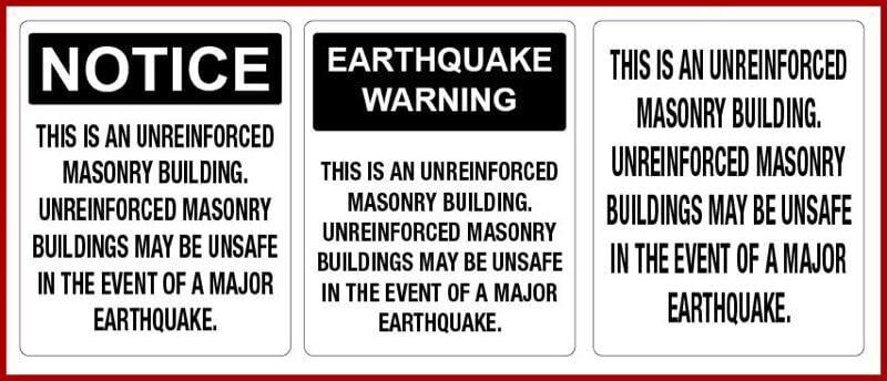 Unreinforced Masonry Buildings - Emergency Management