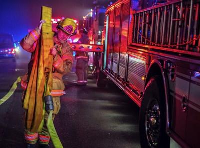 Portland Fire & Rescue battles fire in U-Haul parking lot