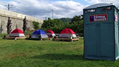 Homeless camp opens in Lents without city approval
