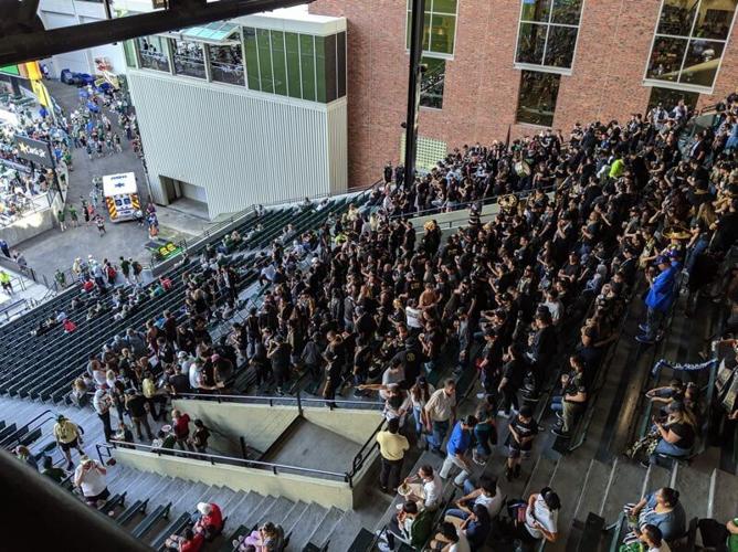 Timbers' reconstructed stadium scores with fans