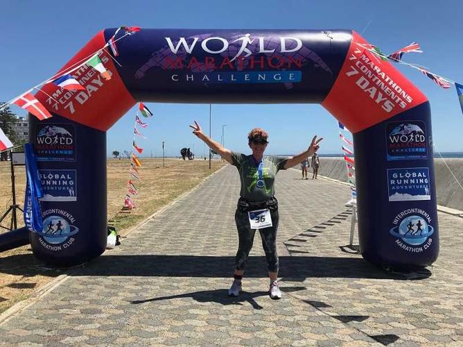 7 continents in 7 days: Local woman races across globe
