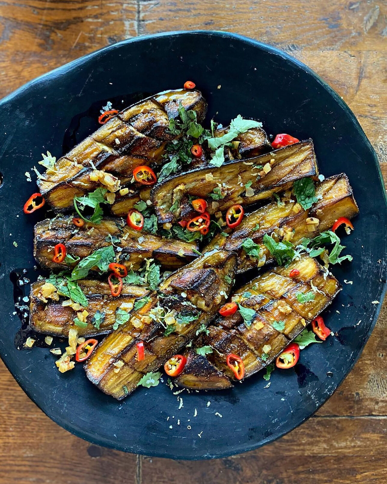Add a little bling to grilled eggplant Features postregister