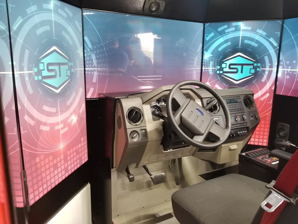 Mobile driving simulator - inside