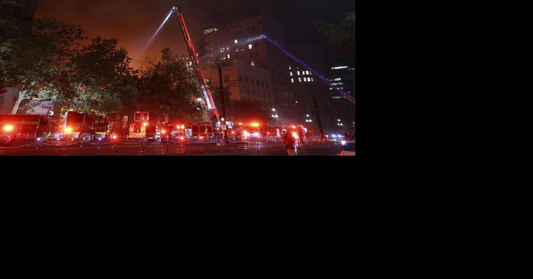 3 firefighters hurt as fire burns century-old buildings in Salt Lake ...