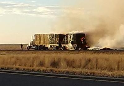 Truck Hauling Burning Straw Sparks 420 Plus Acre Wildfire Hay Postregister Com The notices covering the transport of baled hay and straw provide exemptions to the above limits. truck hauling burning straw sparks 420