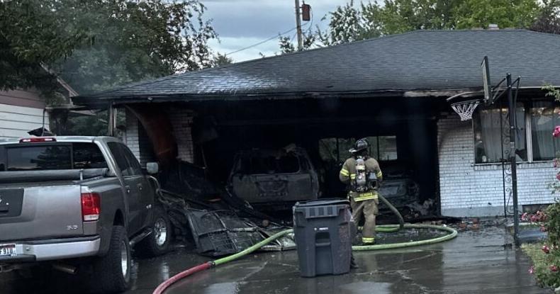 Authorities: Barbecue grill likely caused fire that destroyed garage of Idaho Falls home