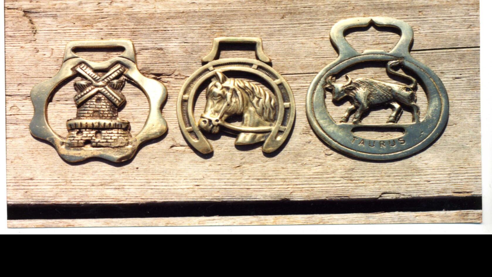 Brass Elephant Horse Bridle Harness Ornament Vintage England