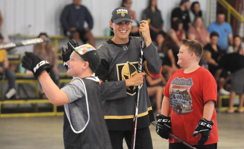 NHL's Golden Knights come through Idaho Falls for youth hockey lesson