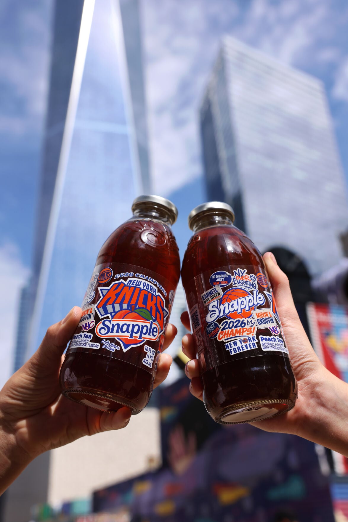 Snapple Limited Edition Knicks Glass Bottle Drop | National News