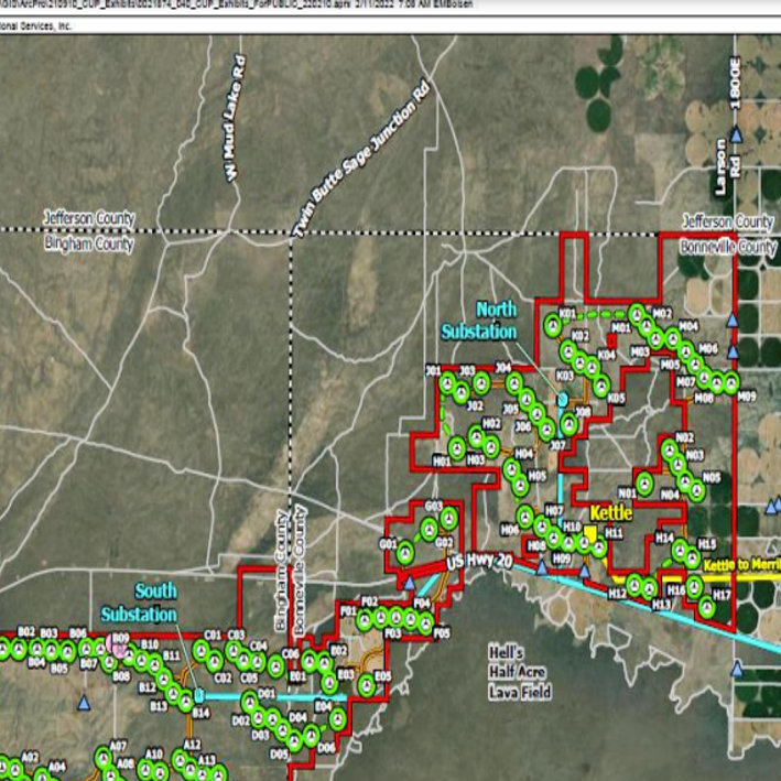 Bonneville County Zoning Map New Wind Farm Approved By County P&Z | Chronicle | Postregister.com