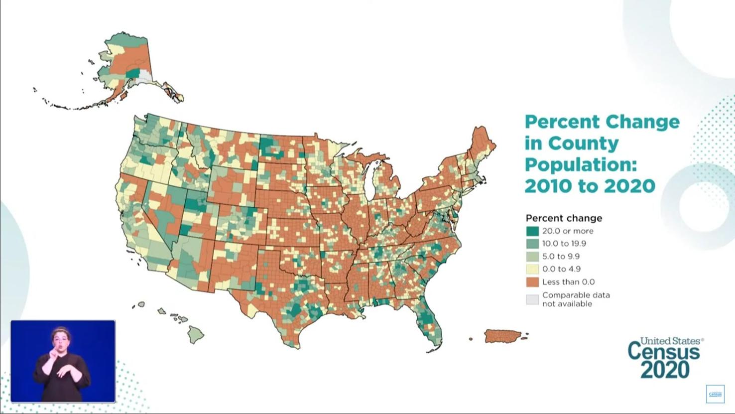 U.S. Census Bureau releases county and state demographics Population