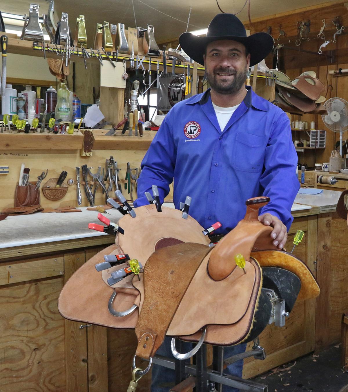 Local custom saddle maker leaving his brand on an age old craft