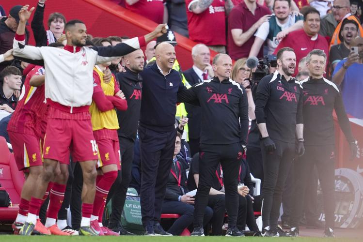 Party time at Anfield as Liverpool wins Premier League for record