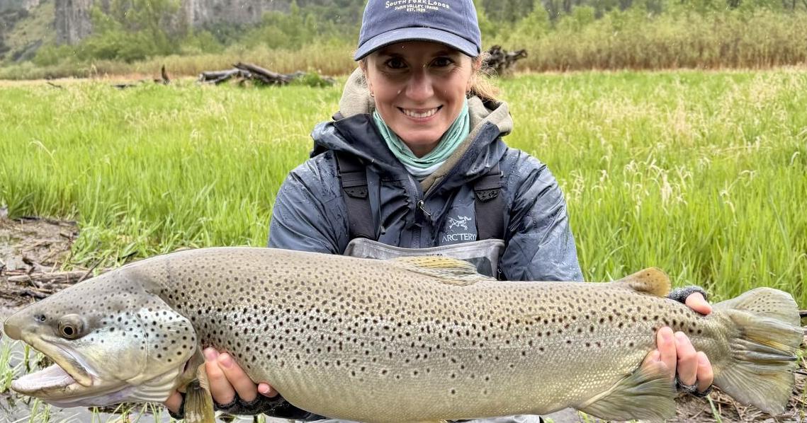 'Fish of a lifetime': A 10-minute fight, a 30.5-inch super rare brown trout and a female angler's state record on the South Fork