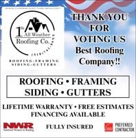 1ST ALL WEATHER ROOFING COMPANY - Ad from 2026-05-30