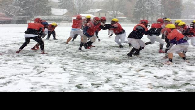 Football In The Snow Football With Pete Tobey Poststar Com