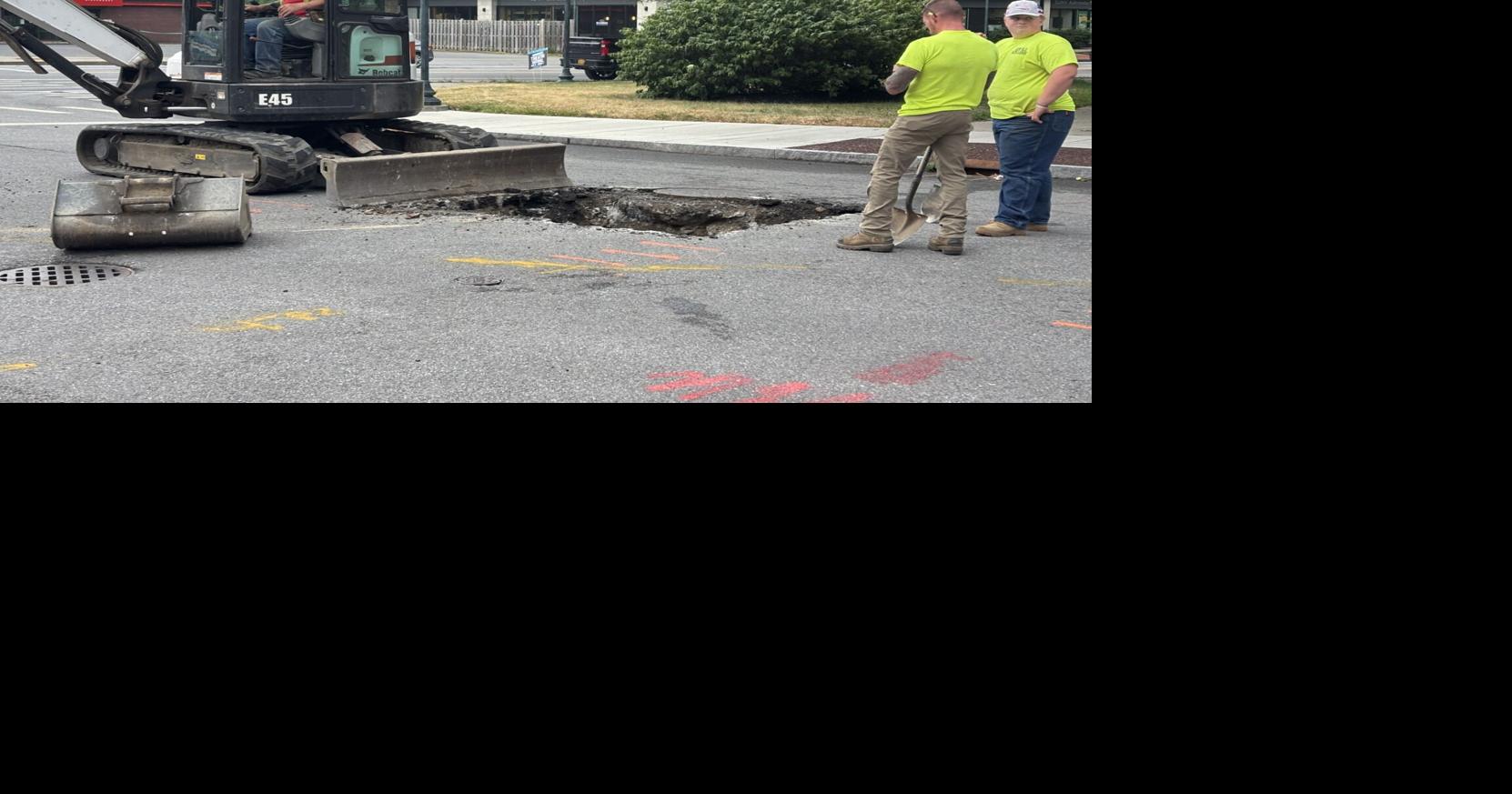 Sinkhole repair underway in Glens Falls