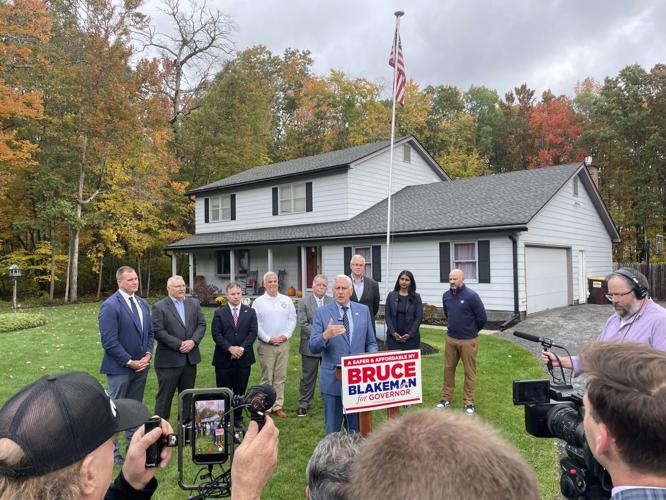 Bruce Blakeman campaigns in Queensbury