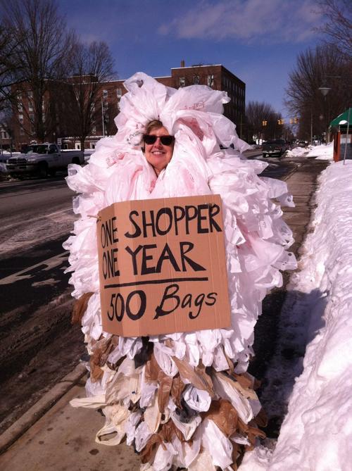 Bag Monster Appears Downtown To Make A Point Maury Thompson Poststar Com