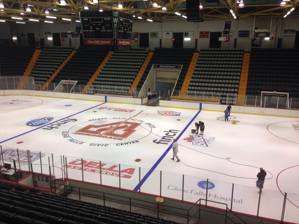 Ice going in at Civic Center