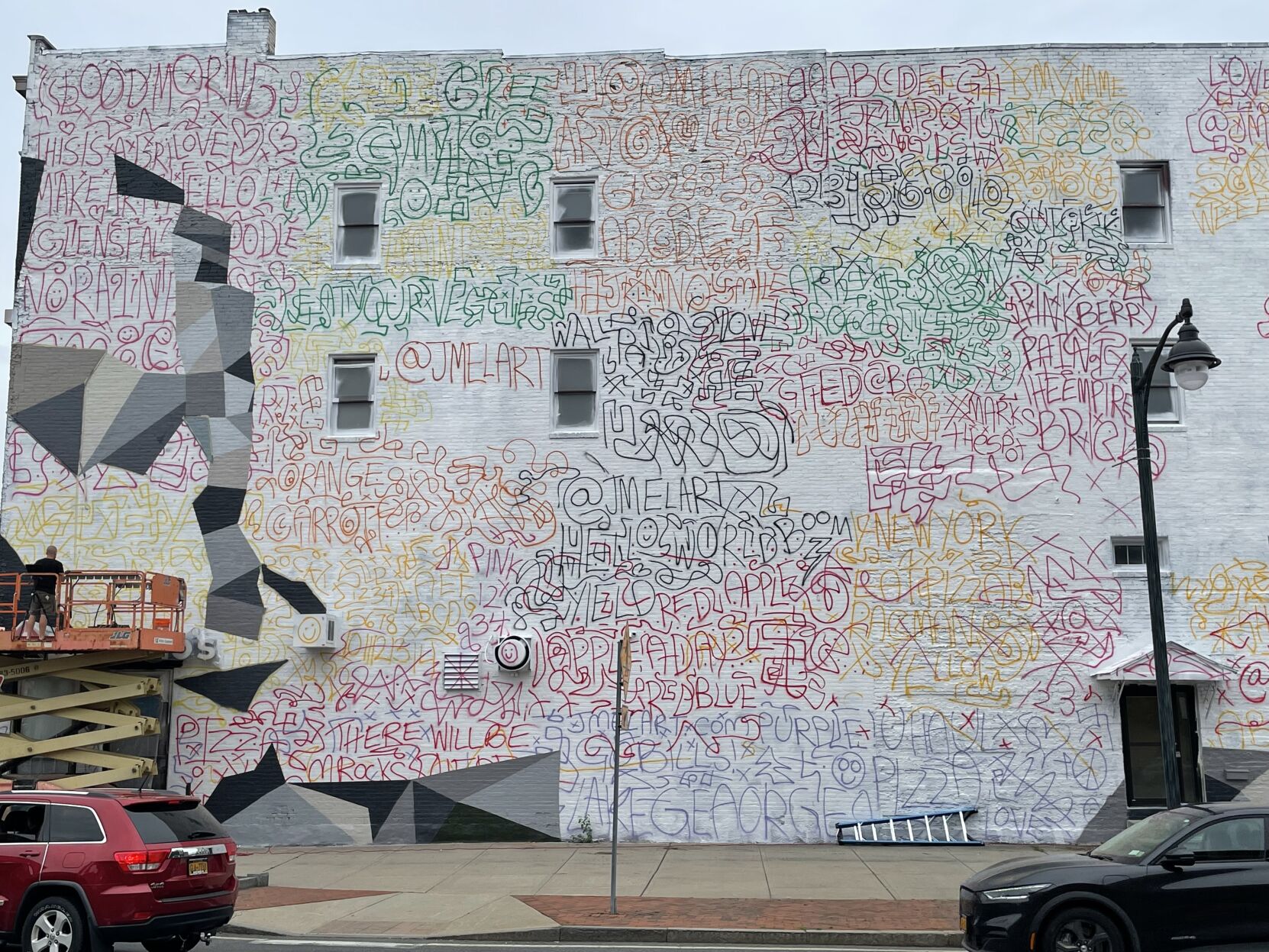 An unfinished mural in Glens Falls garners comments