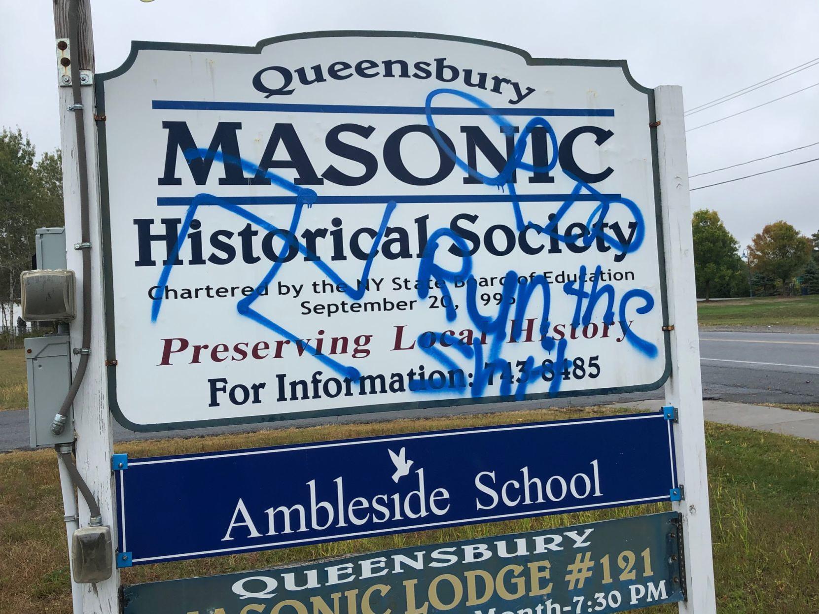 Police Investigating Graffiti Swastika In Queensbury Local Poststar Com