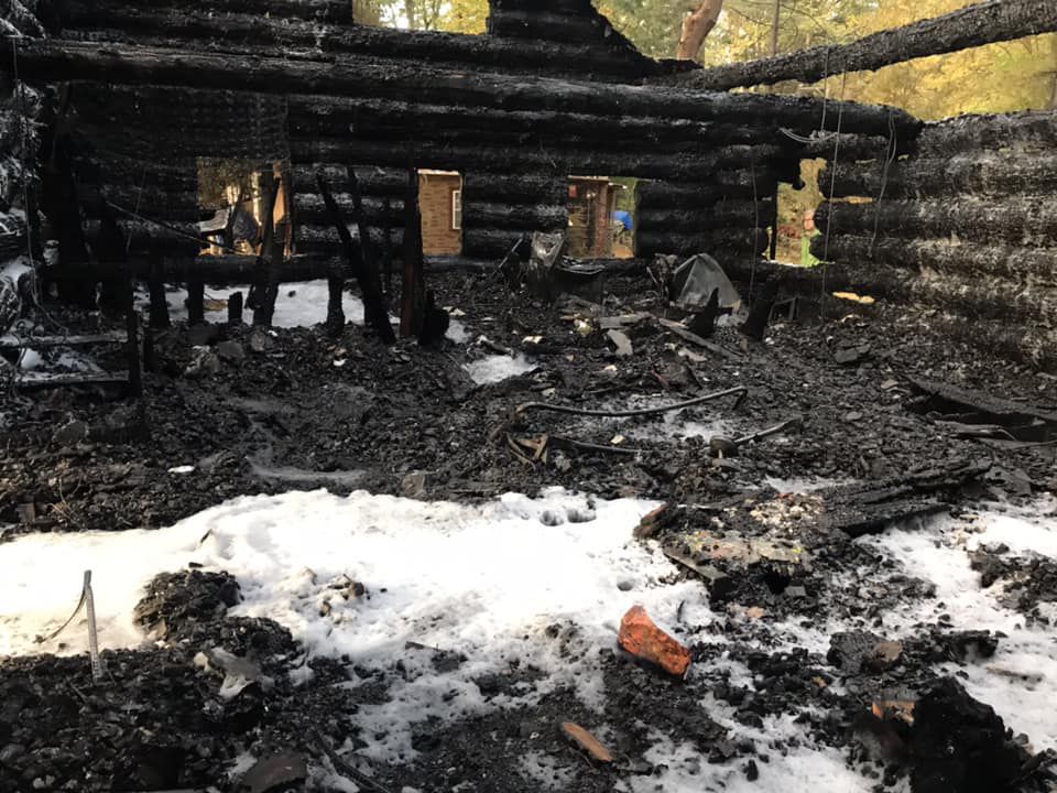 Early morning fire destroys log cabin in Hadley Local