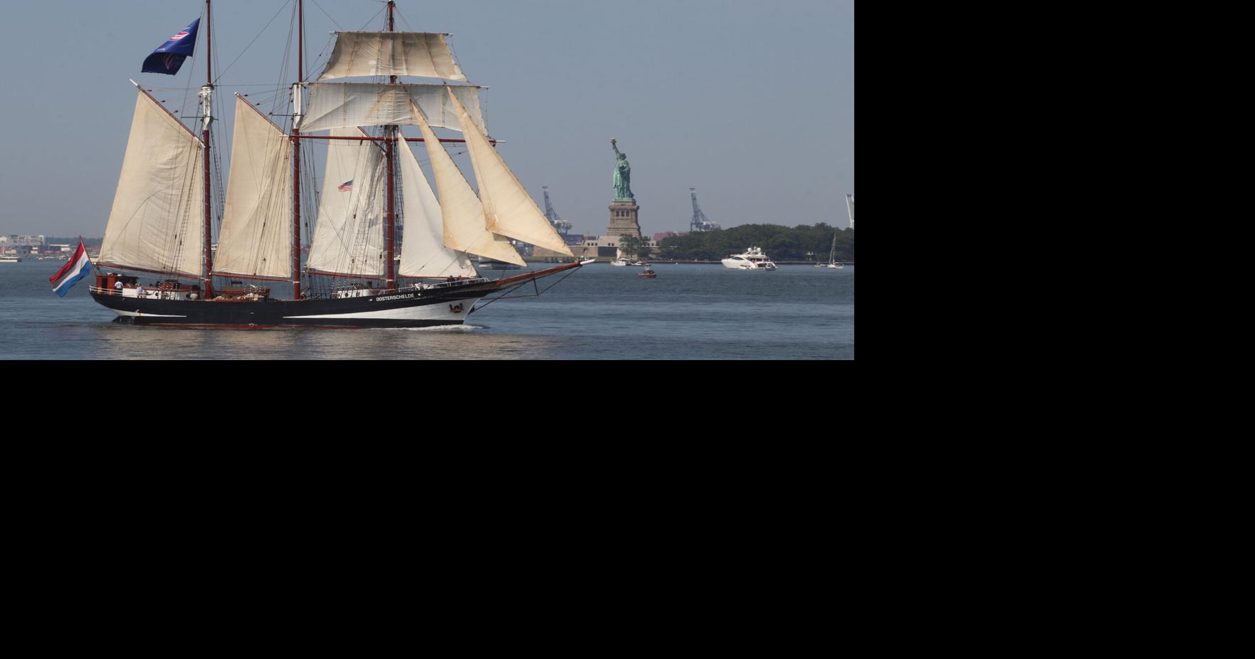 Tall ships parade through NY Harbor