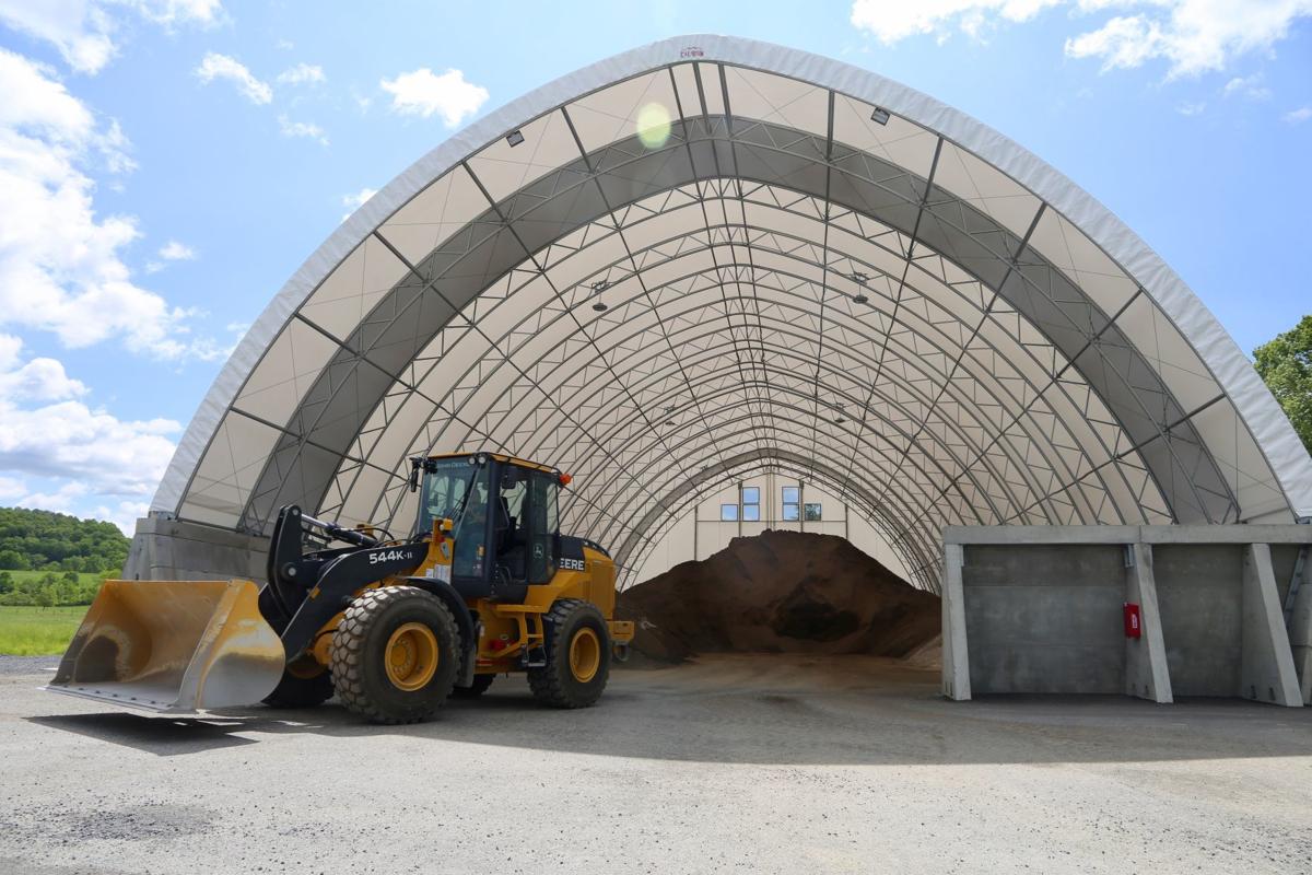 To protect from leaching salt, Argyle builds a road sand shed